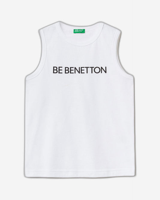 Tank top in 100% organic cotton with logo