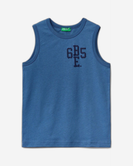 Tank top in 100% organic cotton with logo