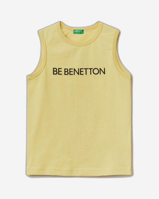 Tank top in 100% organic cotton with logo
