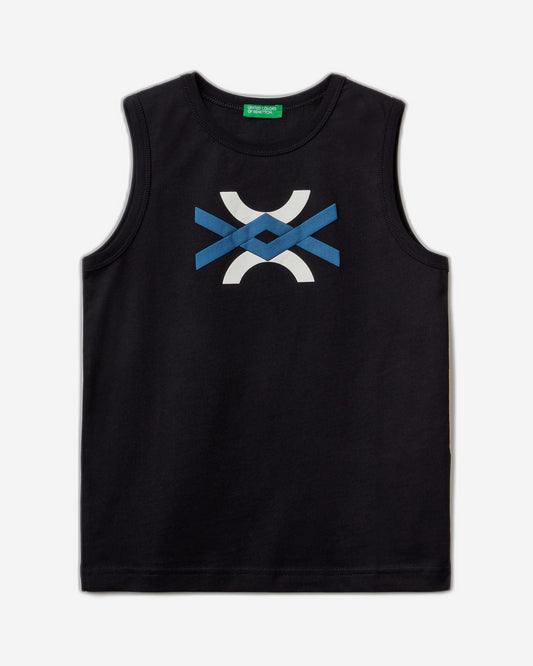 Tank top in 100% organic cotton with logo