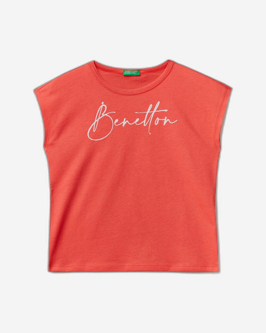 T-shirt with glitter print logo
