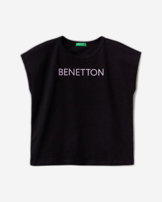 T-shirt with glitter print logo