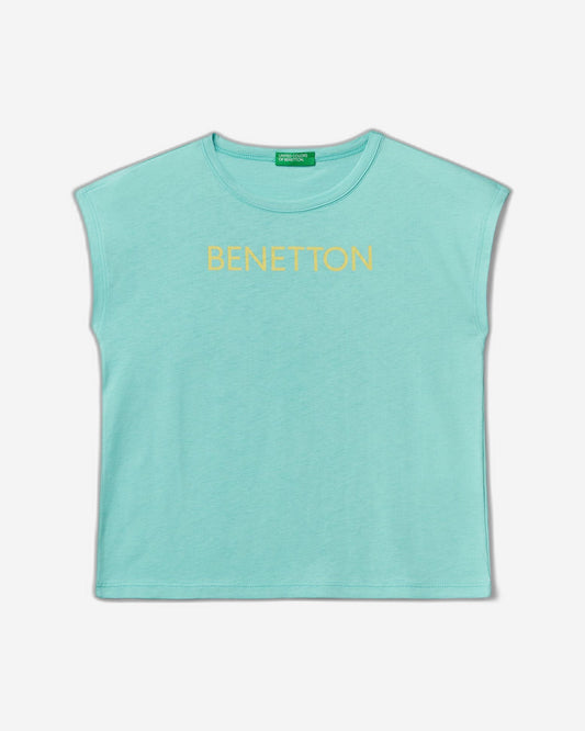 T-shirt with glitter print logo