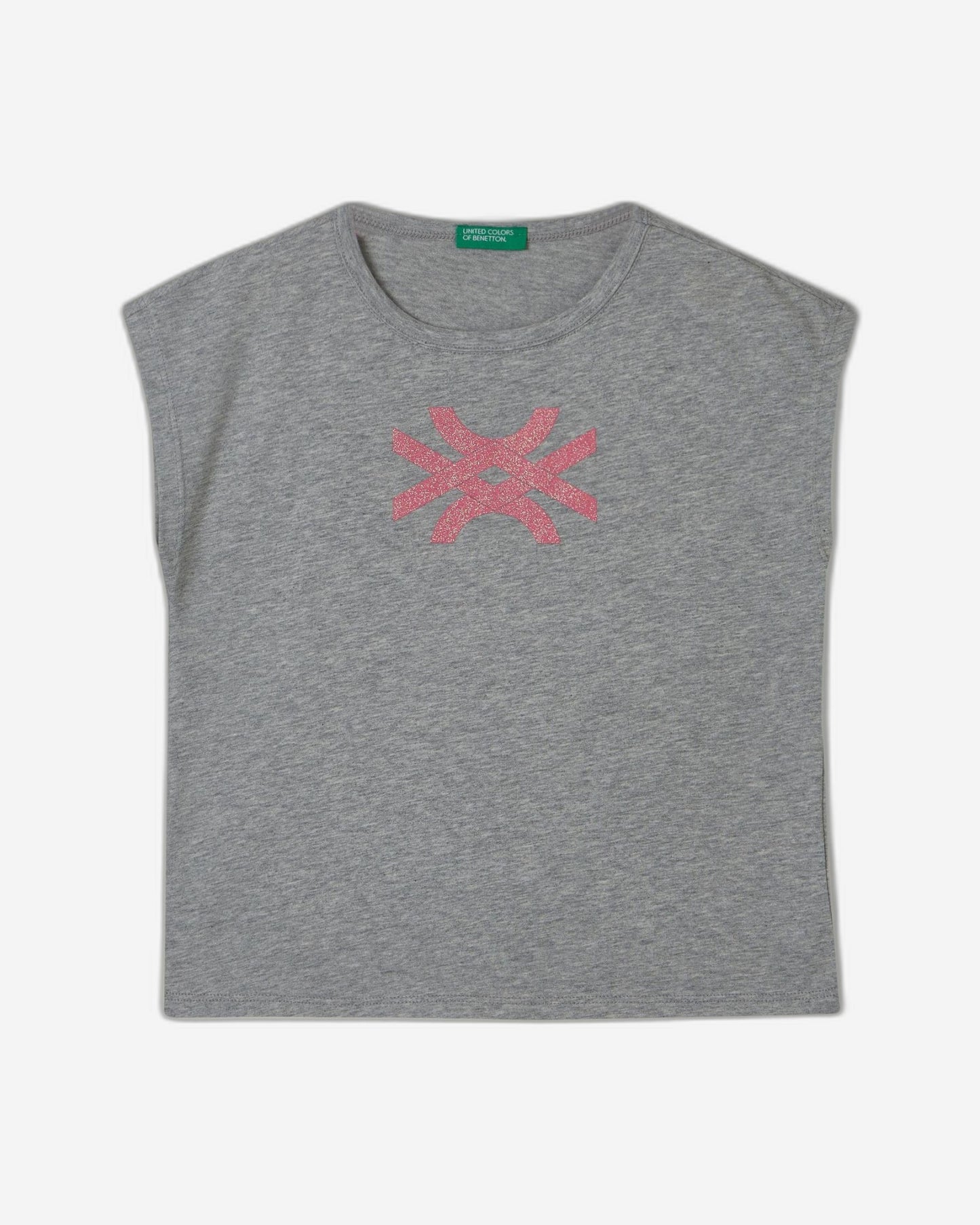 T-shirt with glitter print logo