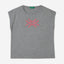 T-shirt with glitter print logo