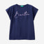 T-shirt with glitter print logo