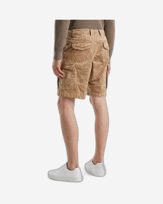 Cargo bermudas with tropical print