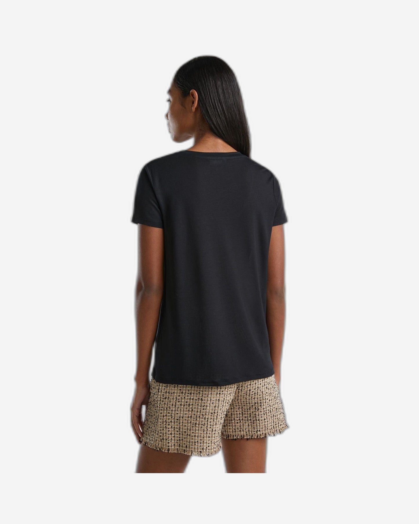 V-neck t-shirt in sustainable viscose