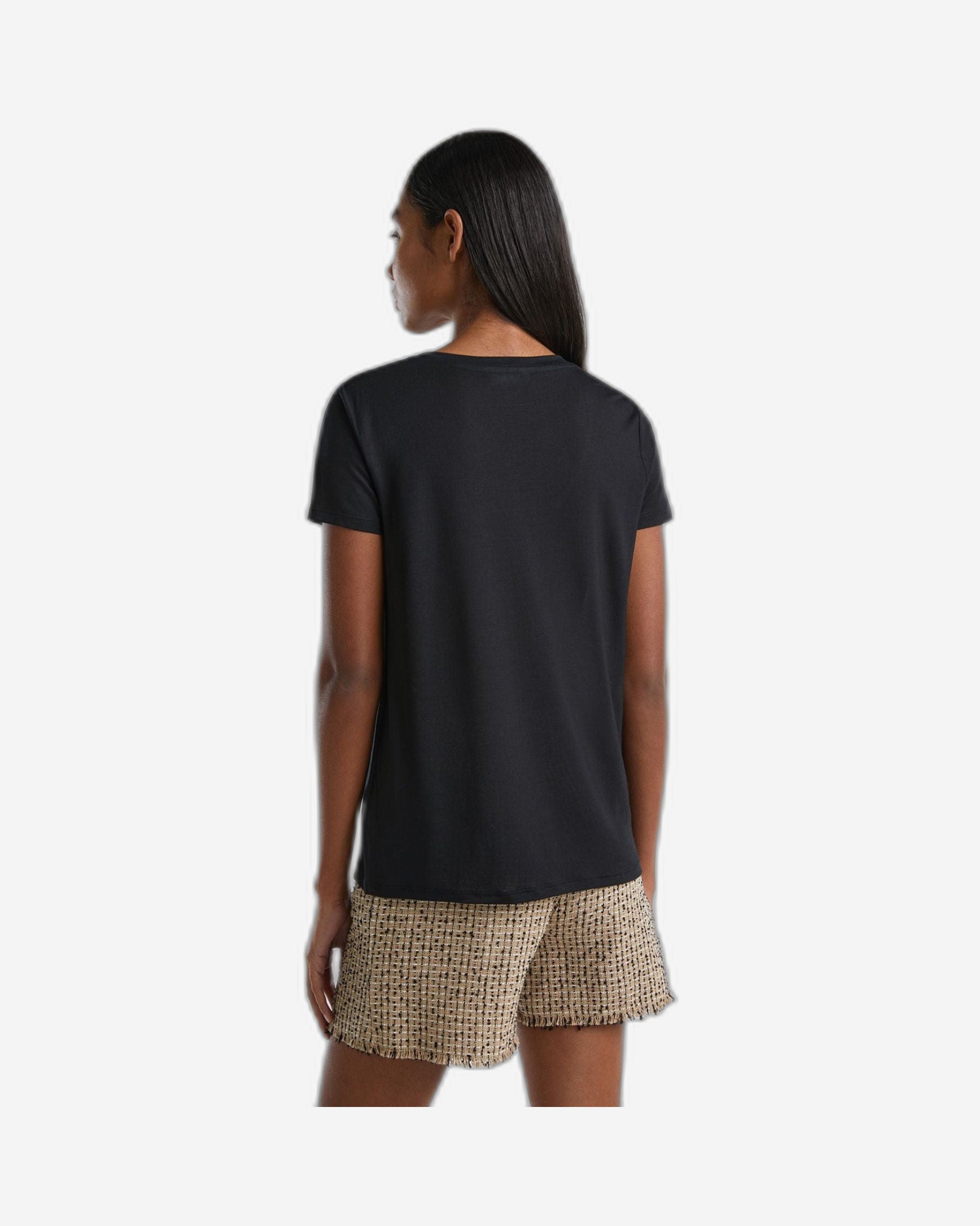 V-neck t-shirt in sustainable viscose