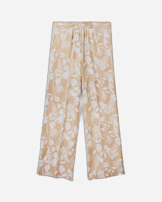 Printed trousers with drawstring