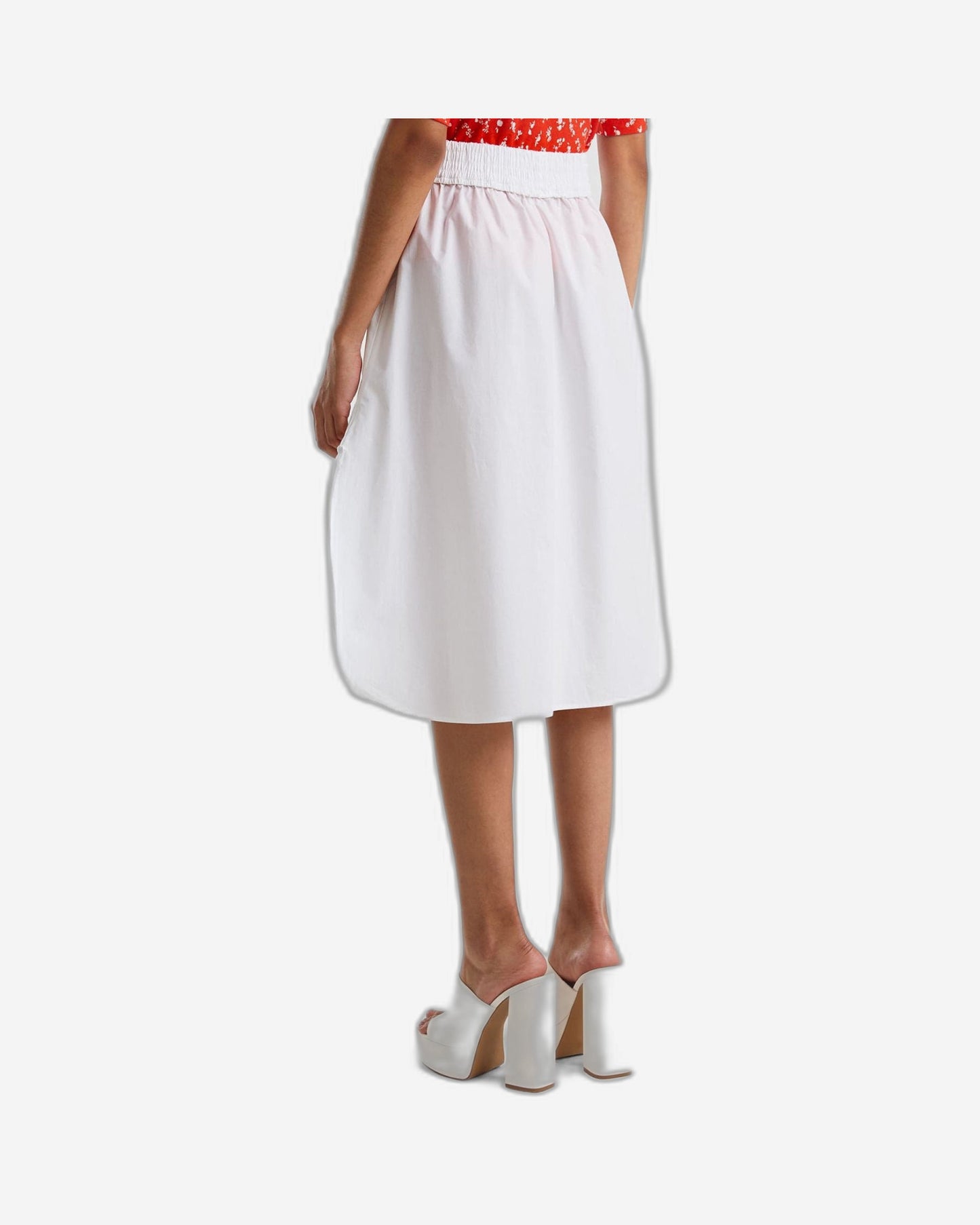 Midi skirt in 100% cotton