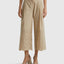 Wide trousers with broderie anglaise embroidery