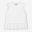 Tank top with broderie anglaise flounce