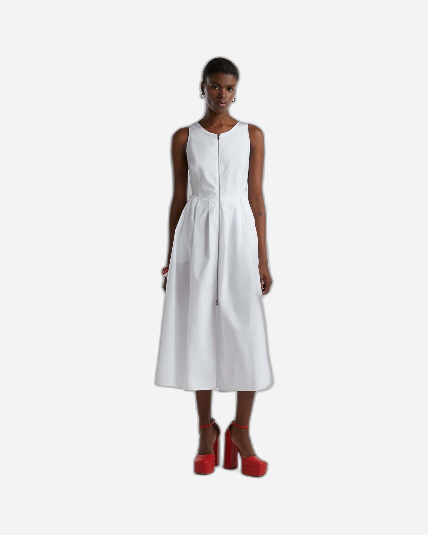 Long dress with zip