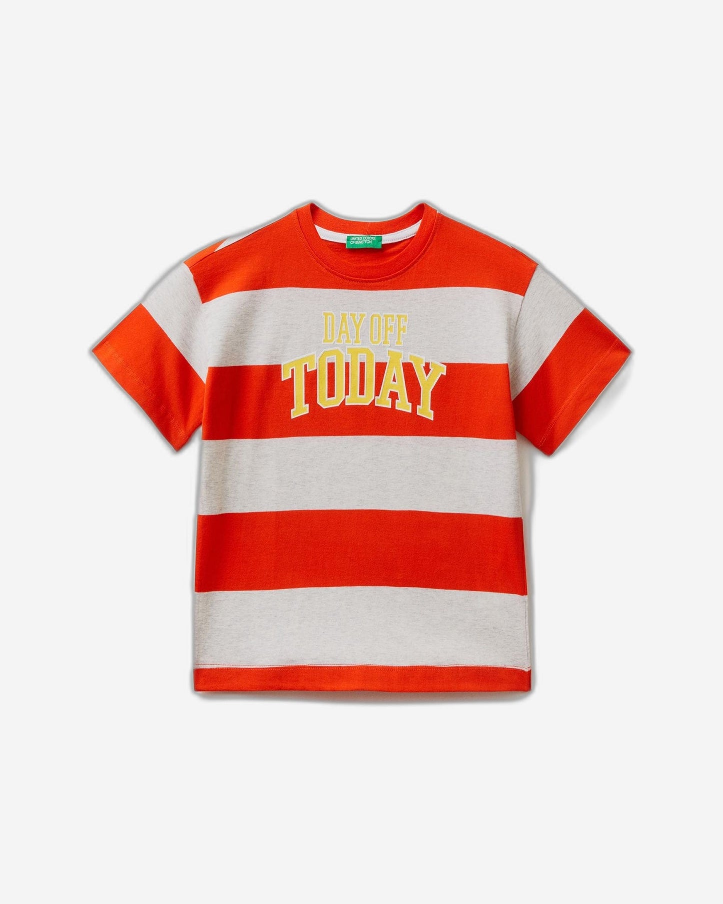Striped t-shirt with print