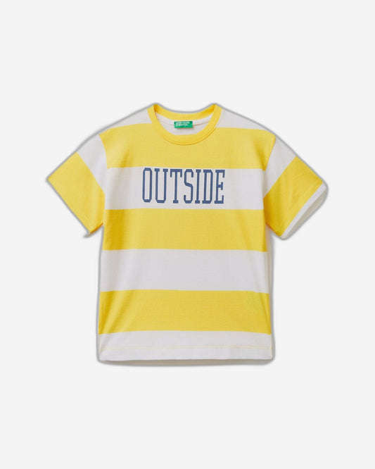 Striped t-shirt with print