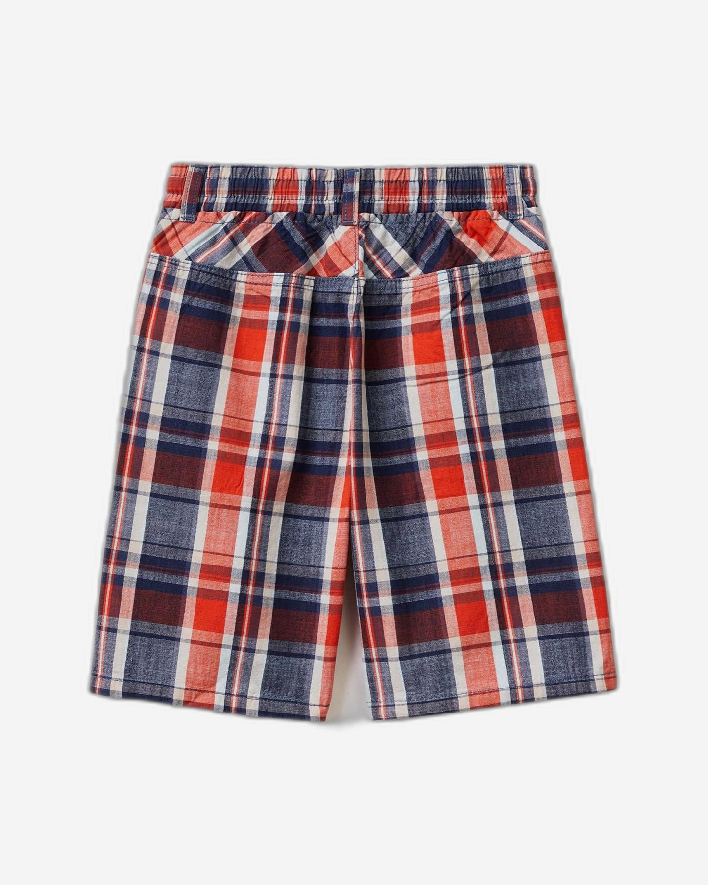 Checked bermudas with drawstring