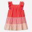 Dress with vichy flounces