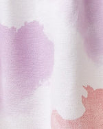 Tie-dye look crop top with rouches