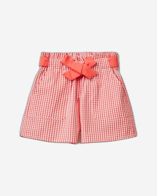 Vichy bermudas with belt