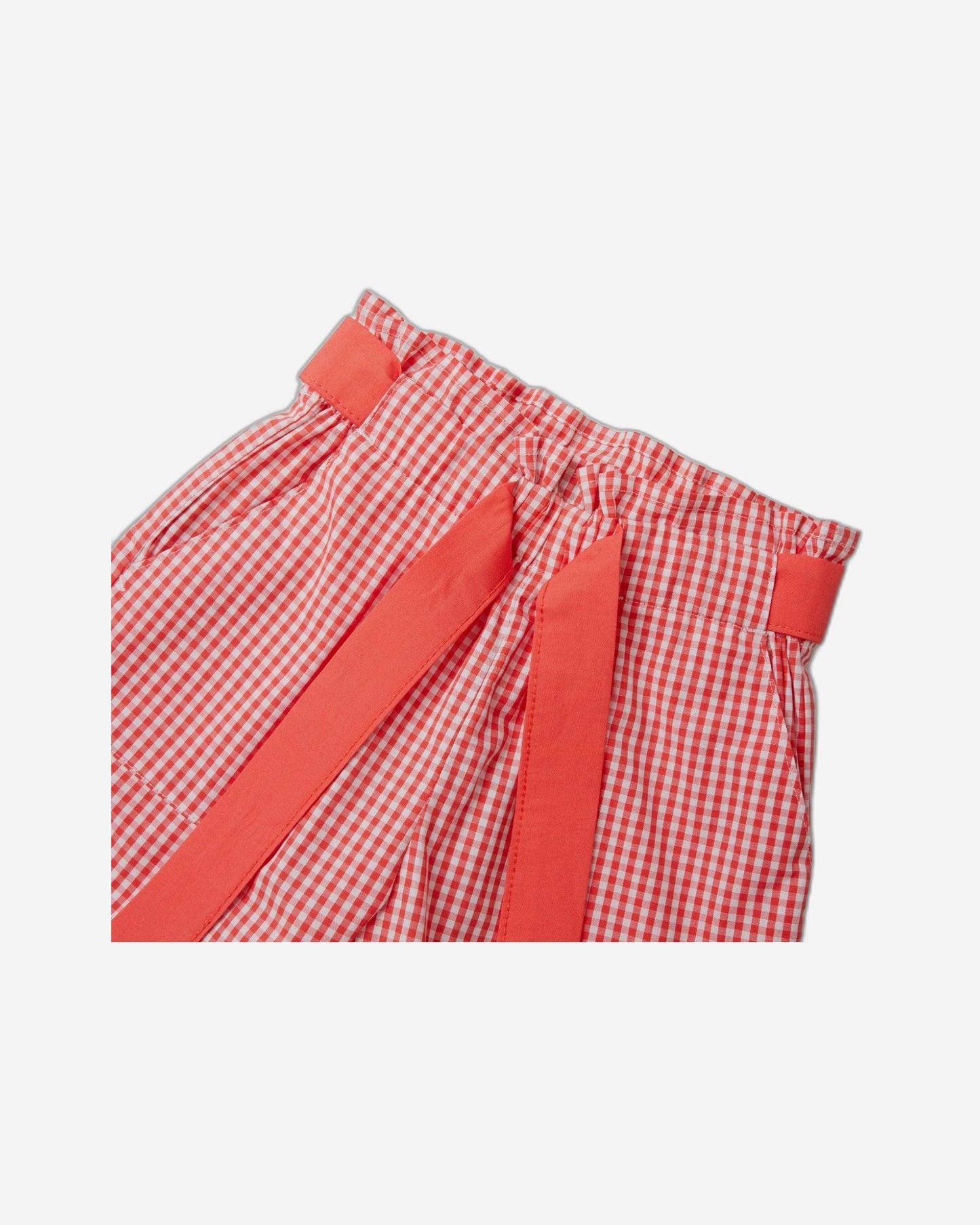 Vichy bermudas with belt