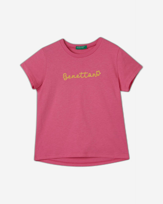 T-shirt in organic cotton with logo print