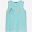 Tank top with glittery logo print