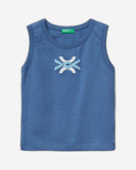 Tank top in 100% organic cotton with logo