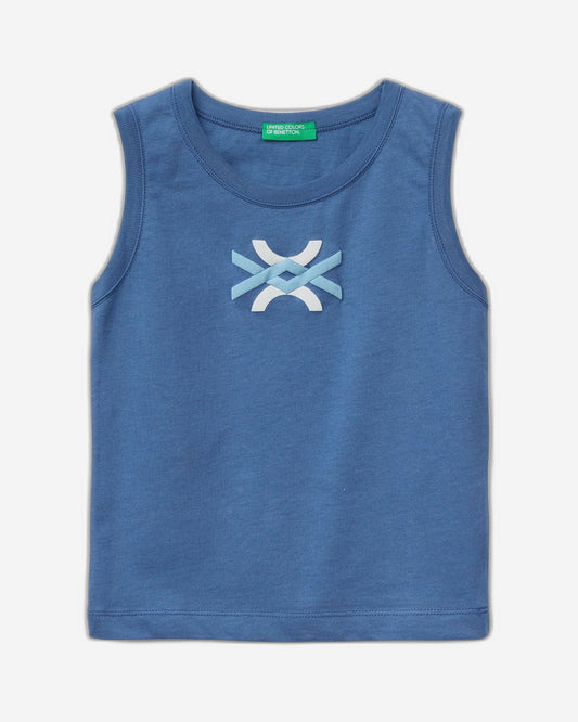 Tank top in 100% organic cotton with logo