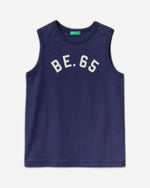 Tank top in 100% organic cotton with logo