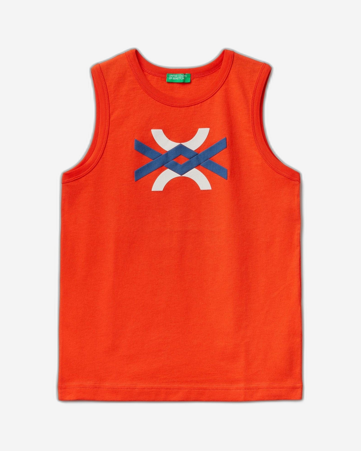 Tank top in 100% organic cotton with logo