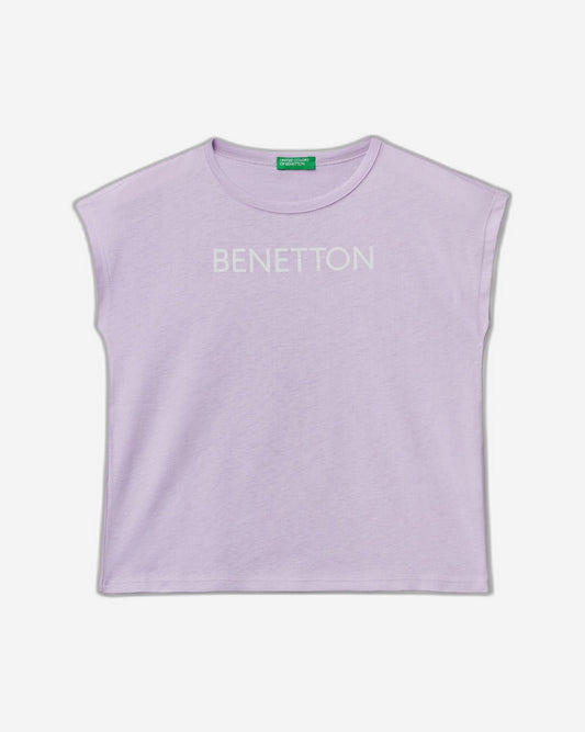 T-shirt with glitter print logo
