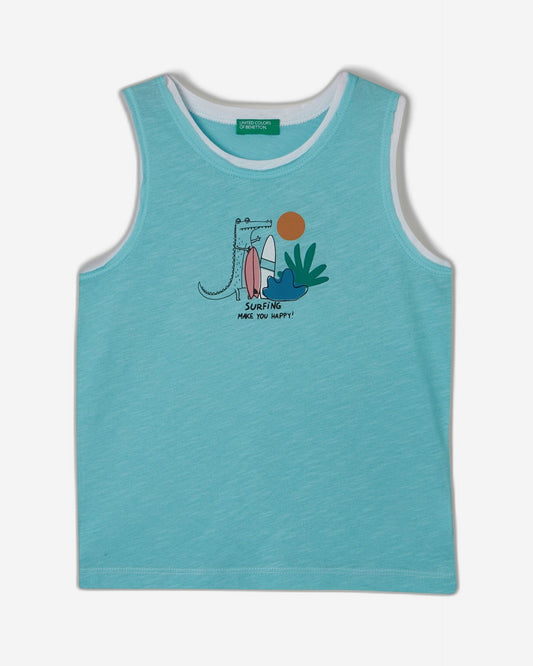 Lightweight tank top with print