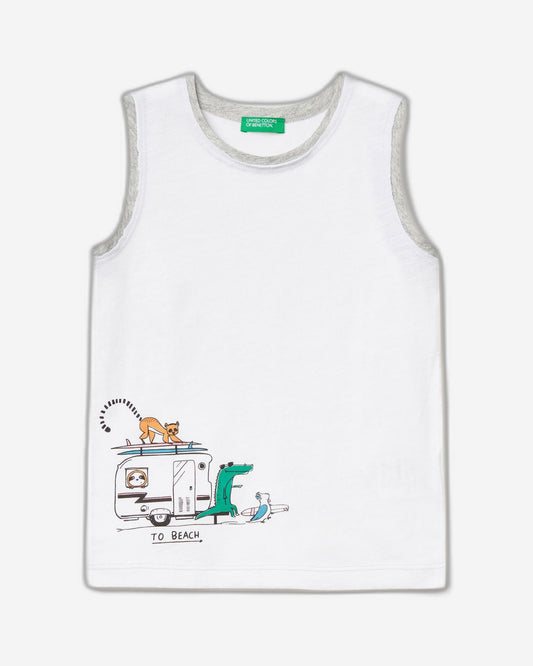 Lightweight tank top with print