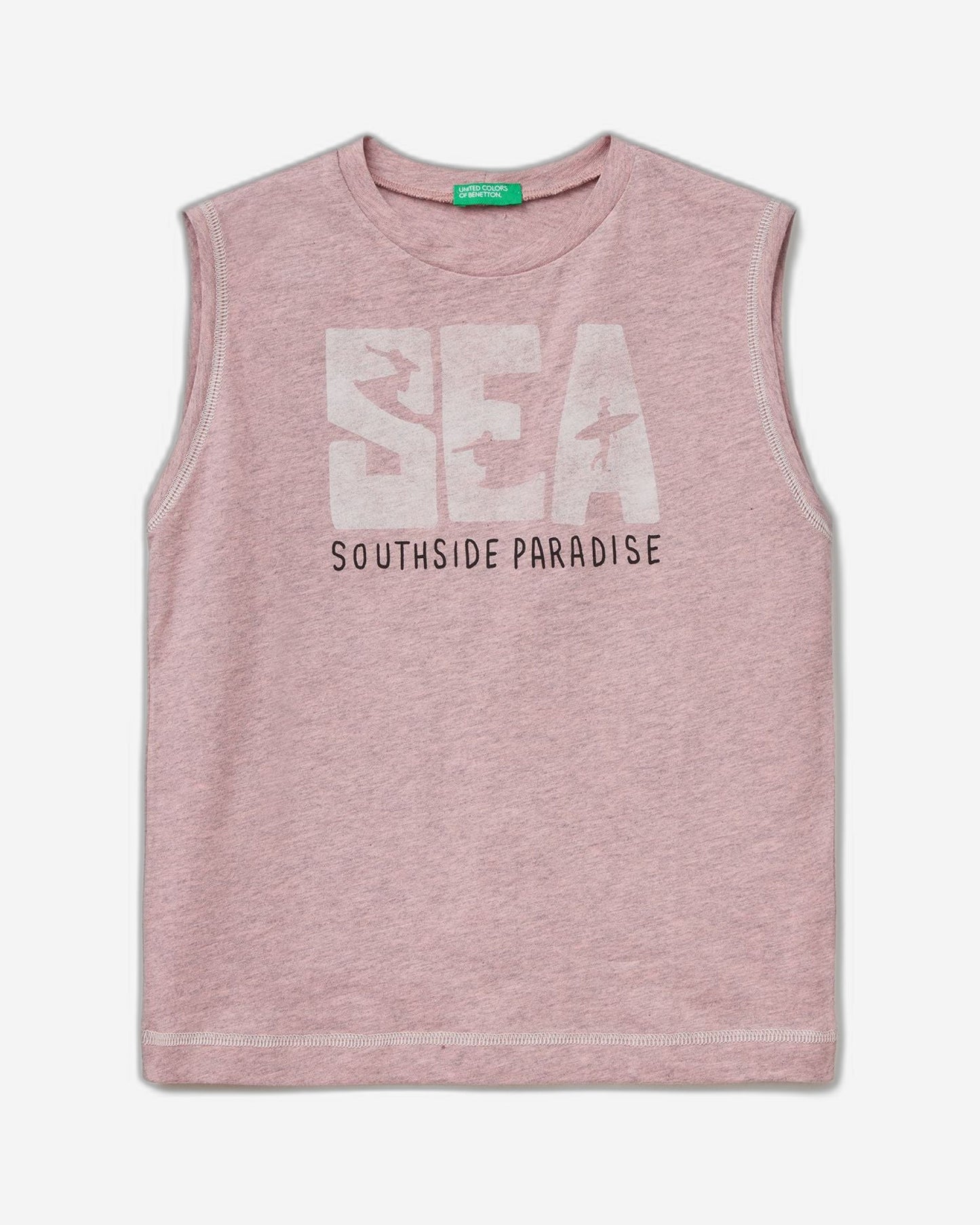 Marl tank top with slogan