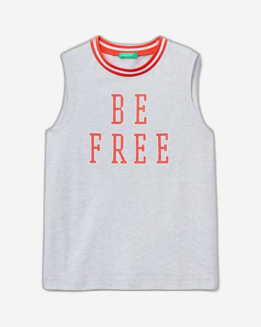 Tank top with maxi print