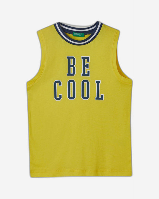 Tank top with maxi print