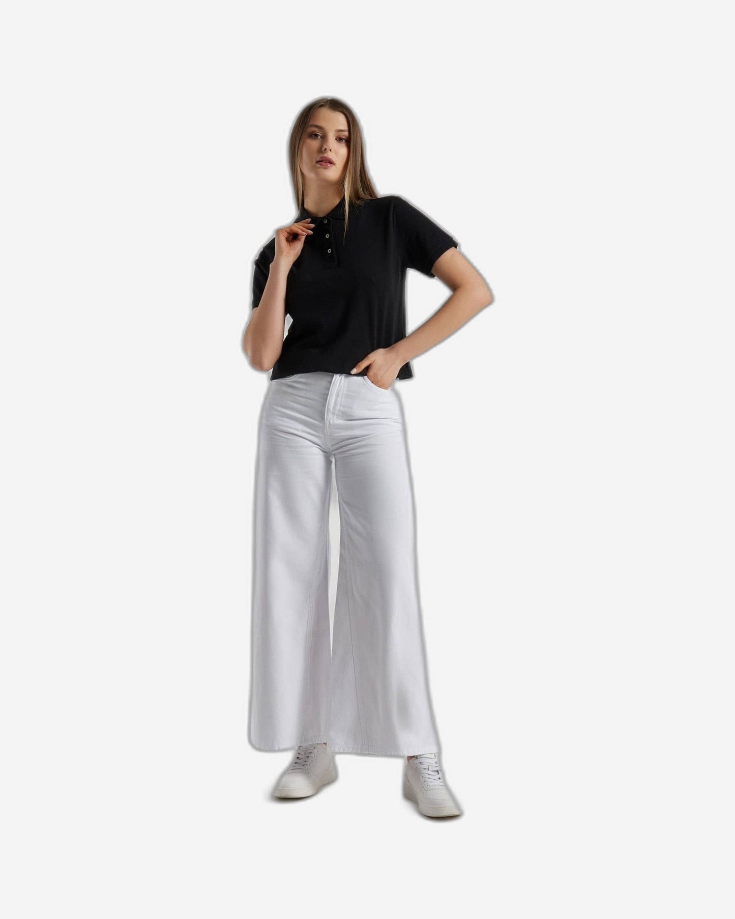 Polo in stretch organic cotton