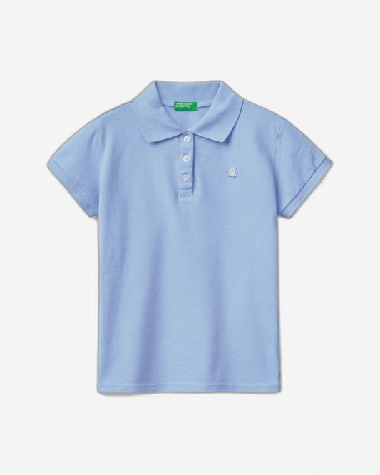 Short sleeve polo in organic cotton