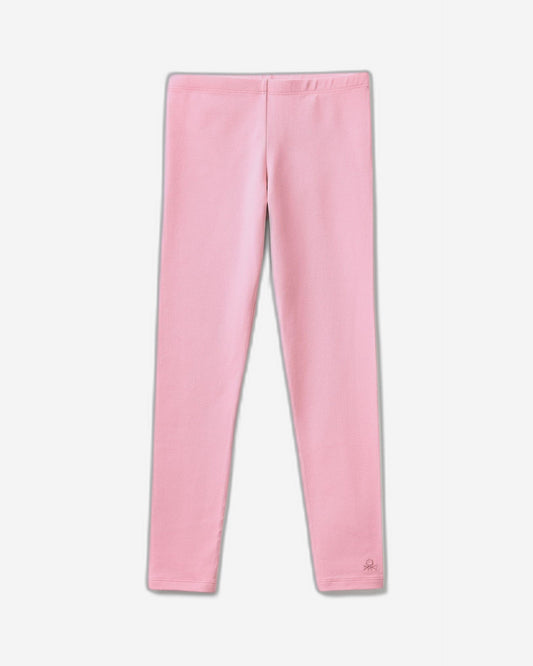 Leggings in stretch cotton with logo