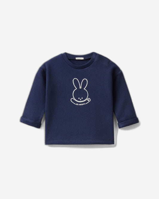 Soft sweatshirt in organic cotton with print