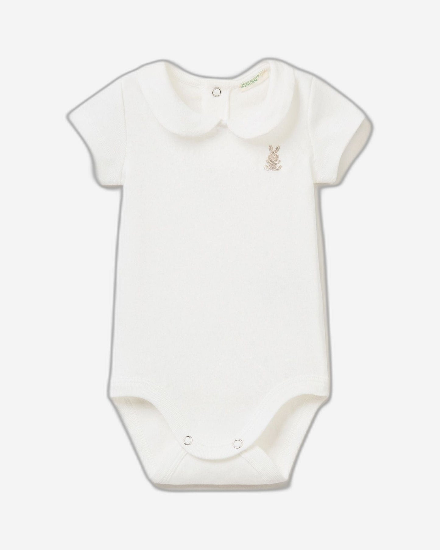 Onesie with collar in organic cotton