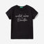 T-shirt with glittery logo in organic cotton