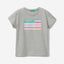 T-shirt with glittery logo in organic cotton
