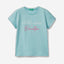 T-shirt with glittery logo in organic cotton