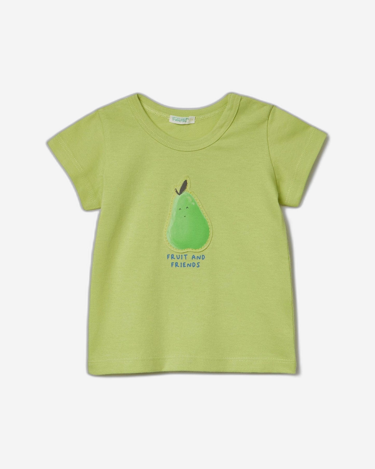T-shirt with patch and print