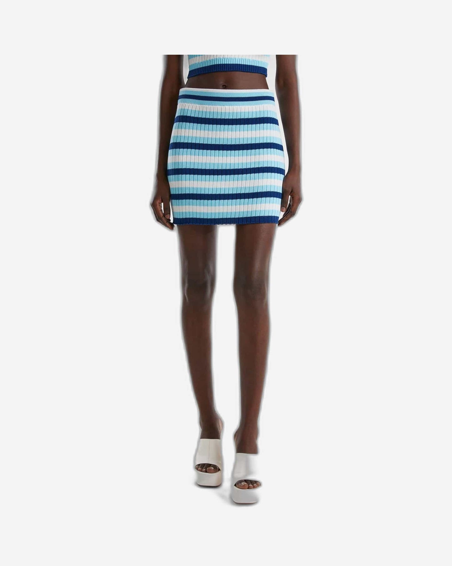 Striped mini skirt
