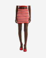 Striped mini skirt