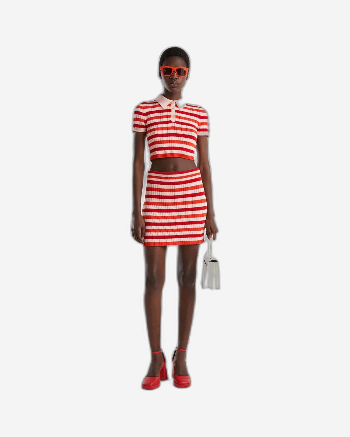 Striped mini skirt
