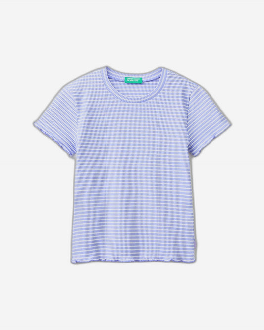Striped stretch cotton t-shirt